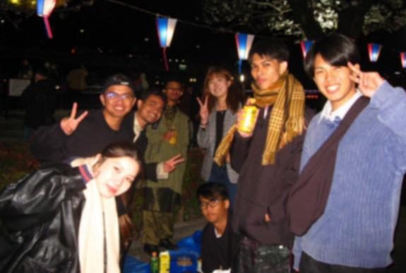 Interns and Japanese students together at a cultural exchange gathering